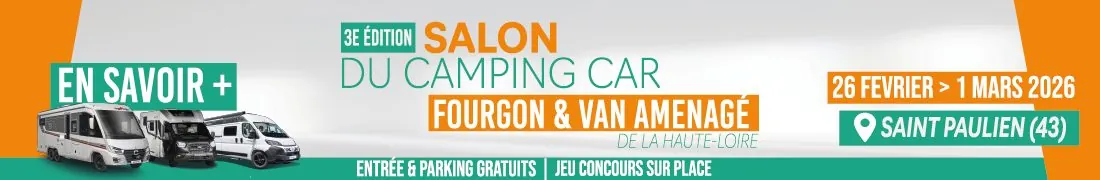 Bannière web du Salon du camping-car de la Haute-Loire