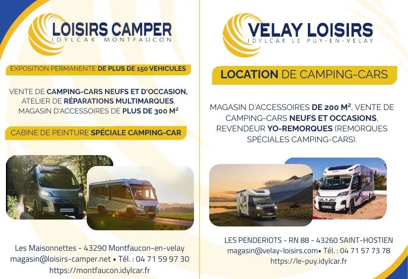 Encart publicitaire Loisirs Camper et Velay Loisirs